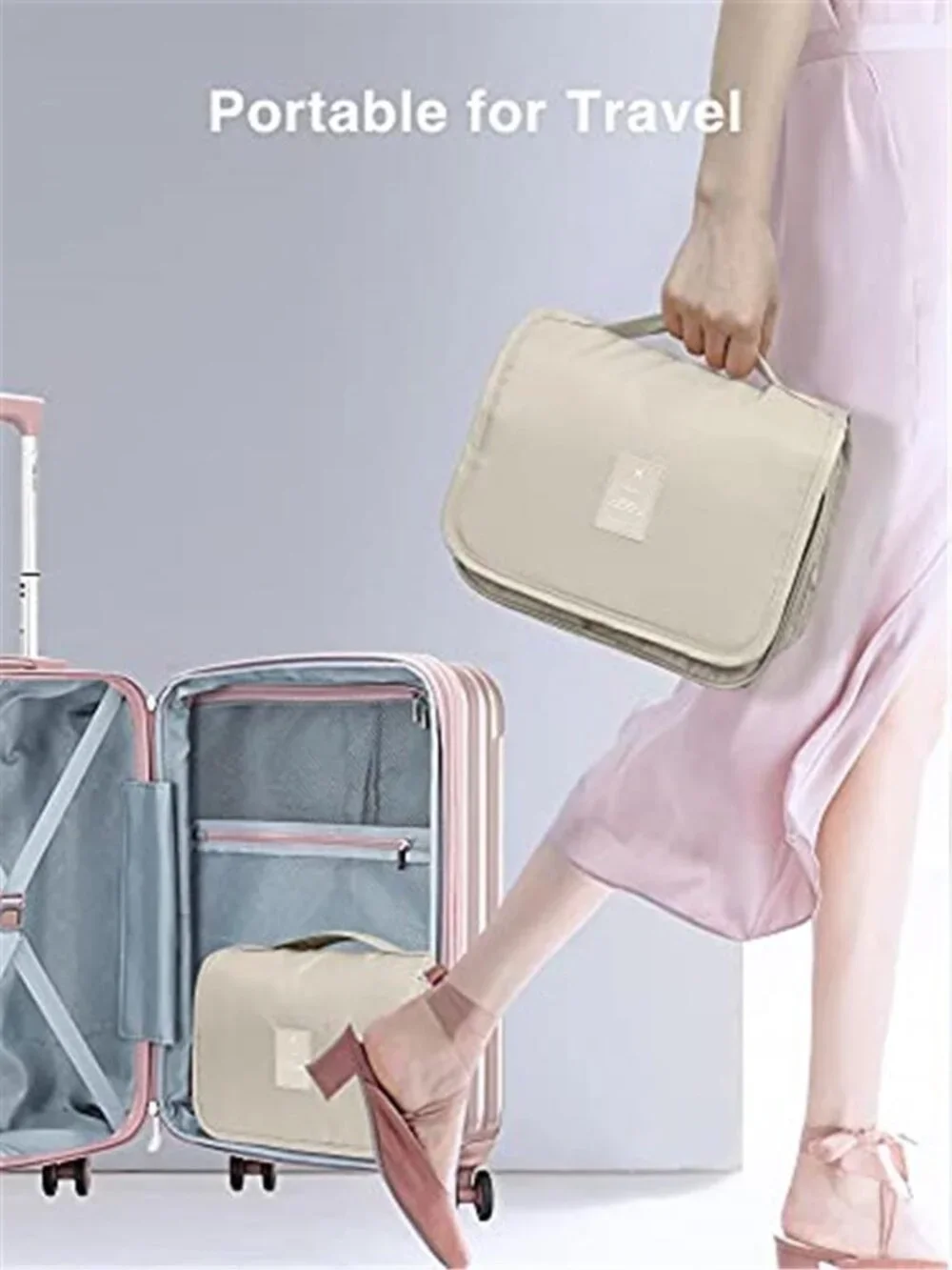 Hanging Toiletry Bag Women Travel Cosmetic Makeup Organizer Water Resistant Bag